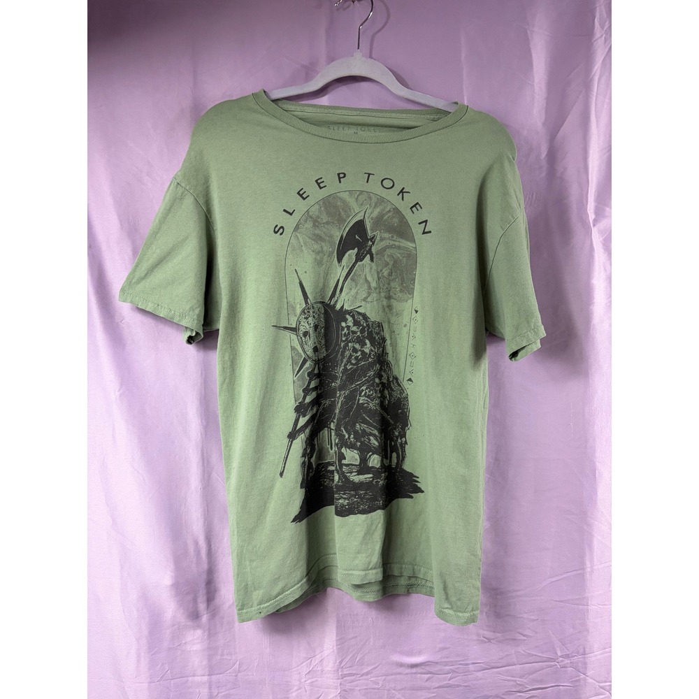 Sleep Token Band Shirt Sage Green Graphic Tee Medium